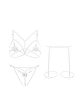 Rose & Pearl Strappy Harness Lingerie Set